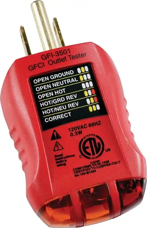110-125 V Led Outlet And Gfci Tester 1 Pk