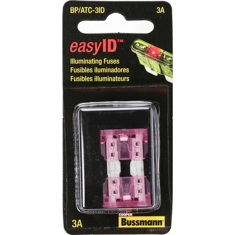 Easyid 3 Amps Illuminating Fuse 2 Pk