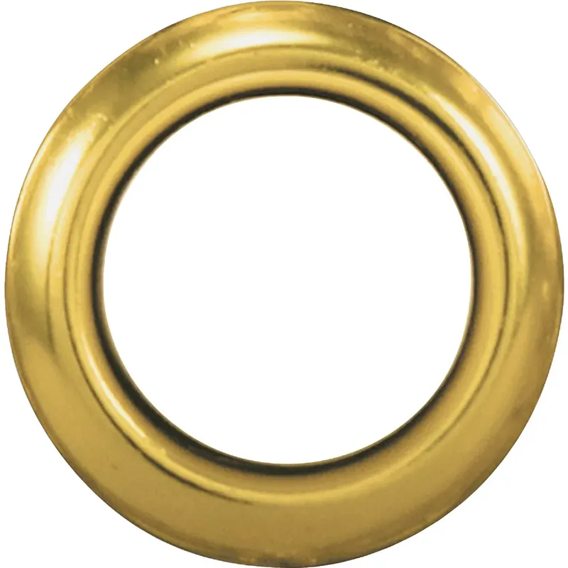 Polished Brass Gold/white Metal Wired Pushbutton Doorbell