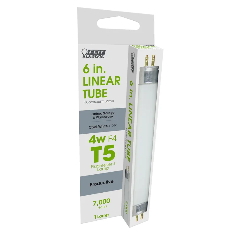 Legacy Bulbs 4 W T5 0.63 In. D X 6 In. L Fluorescent Bulb Cool White Linear 4100 K 1 Pk