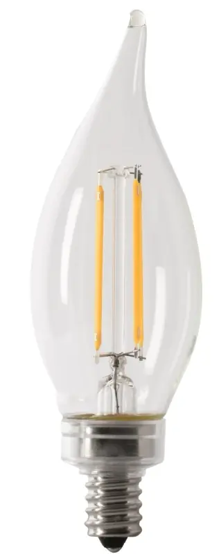 Electric Acres C10 E12 (candelabra) Led Bulb Daylight 40 Watt Equivalence 2 Pk