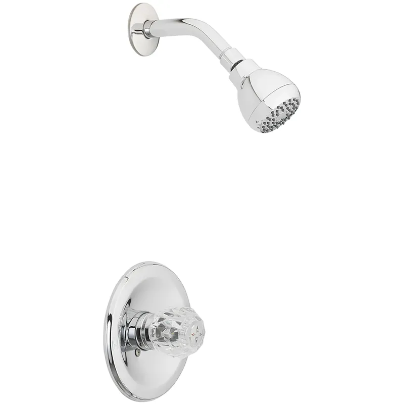 Essentials 1-handle Chrome Shower Faucet With Acrylic Knob And Repair Kit