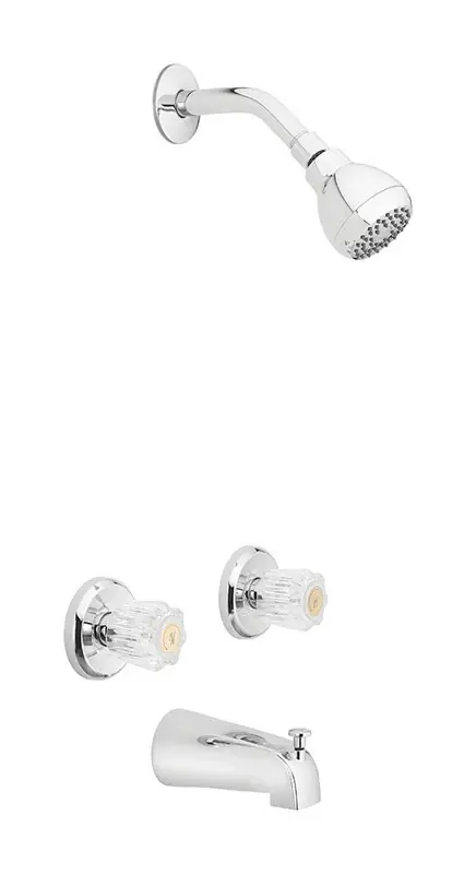 Essentials 2-handle Chrome Tub And Shower Faucet With Acrylic Handles