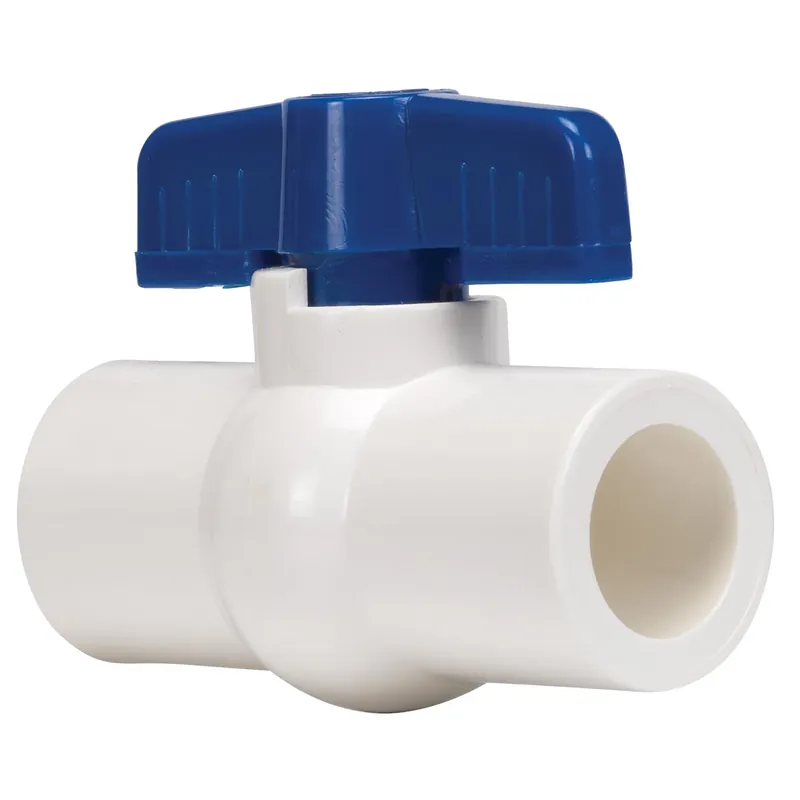 1-1/4 In. Pvc Slip Ball Valve Full Port For Cold Water Applications