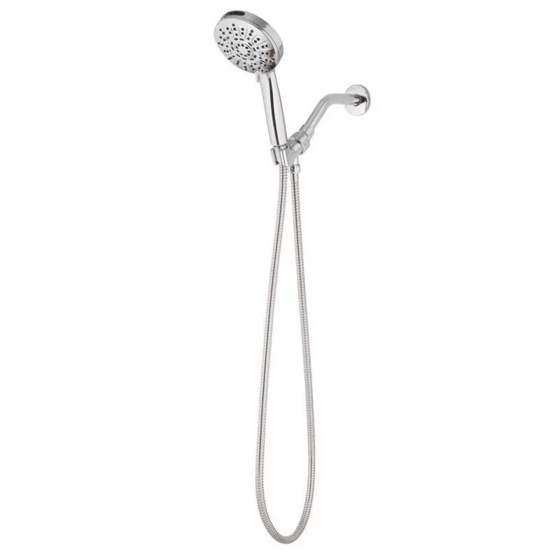 Oakbrook Brushed Chrome Handheld Showerhead – 8 Spray Modes, 1.8 gpm Water‑saving Design