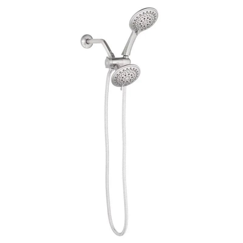 Oakbrook Brushed Nickel 6‑setting Showerhead Combo – 1.8 gpm Water‑saving