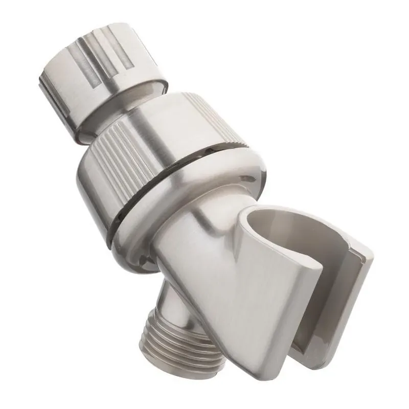 Brushed Nickel Plastic Shower Arm Mount – 1/2" Connector