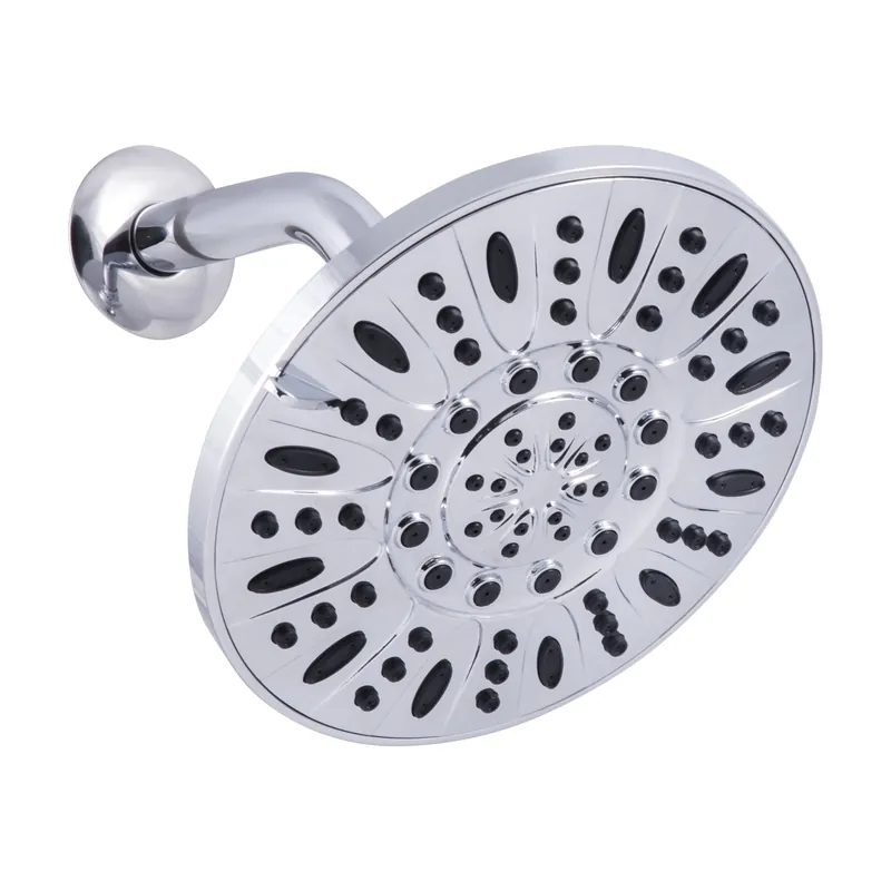 Chrome Pvc Wallmount Showerhead With 3 Settings And 1.8 Gpm Flow Rate