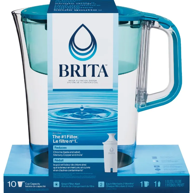 Water Filter Pitcher + Filter, 10 Cup Capacity