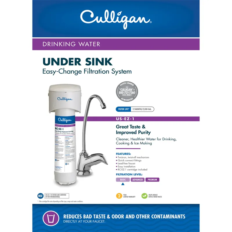 Us-ez-1 Ez-change Under-sink Drinking Water Filtration System