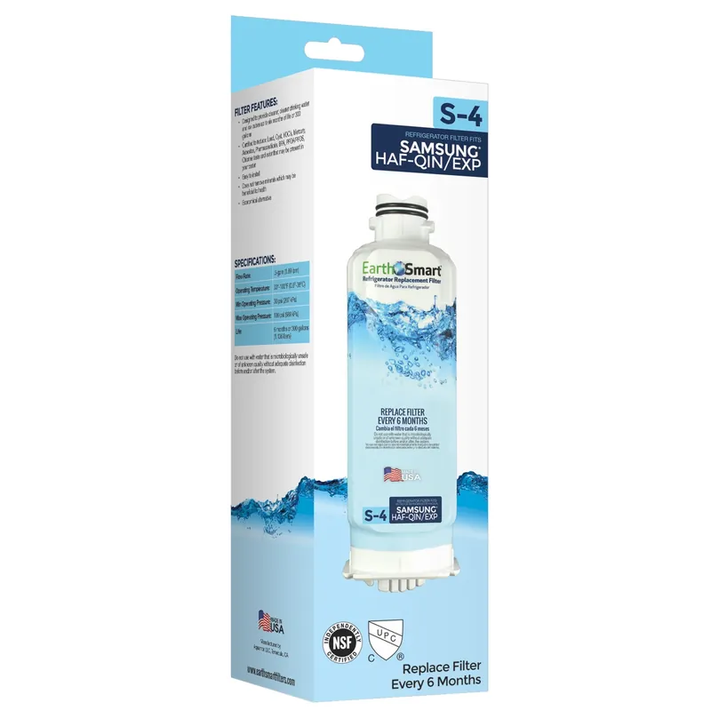 S-4 Refrigerator Filter, Fits Samsung Haf-qin/exp