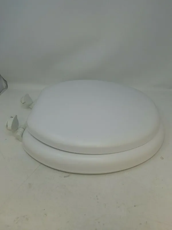 Cushioned Toilet Seat, Round, Easy-clean & Change Hinge, Sta-tite Fasteners, White