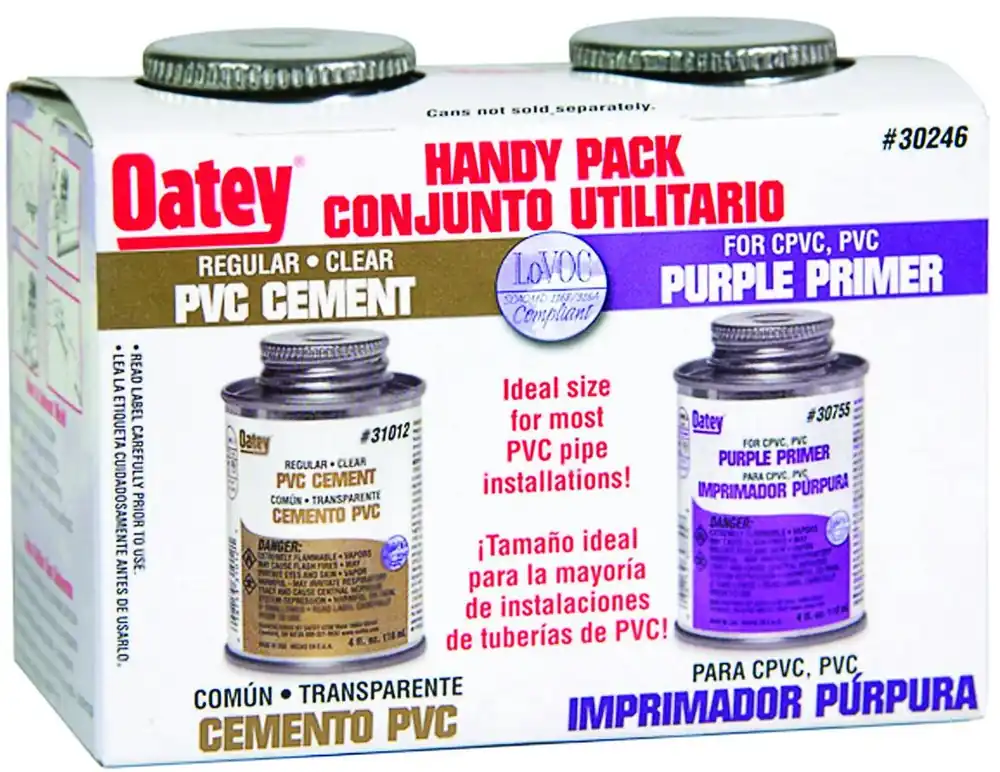 Handy Pack Clear/purple Primer And Cement For Pvc 4 Oz