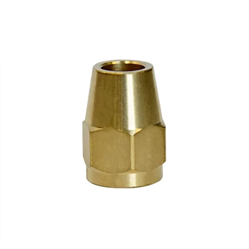 5/16 In. Flare Yellow Brass Nut For Plumbing Applications
