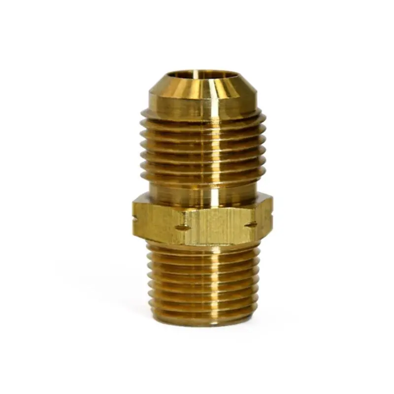 1/2 Inch Flare X 3/8 Inch Male Brass Adapter - Lead-free, High Pressure