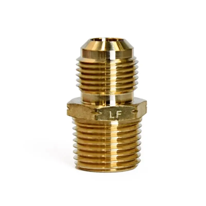 1/2 In. Flare X 1/2 In. D Male Brass Adapter - Lead-free, High Pressure
