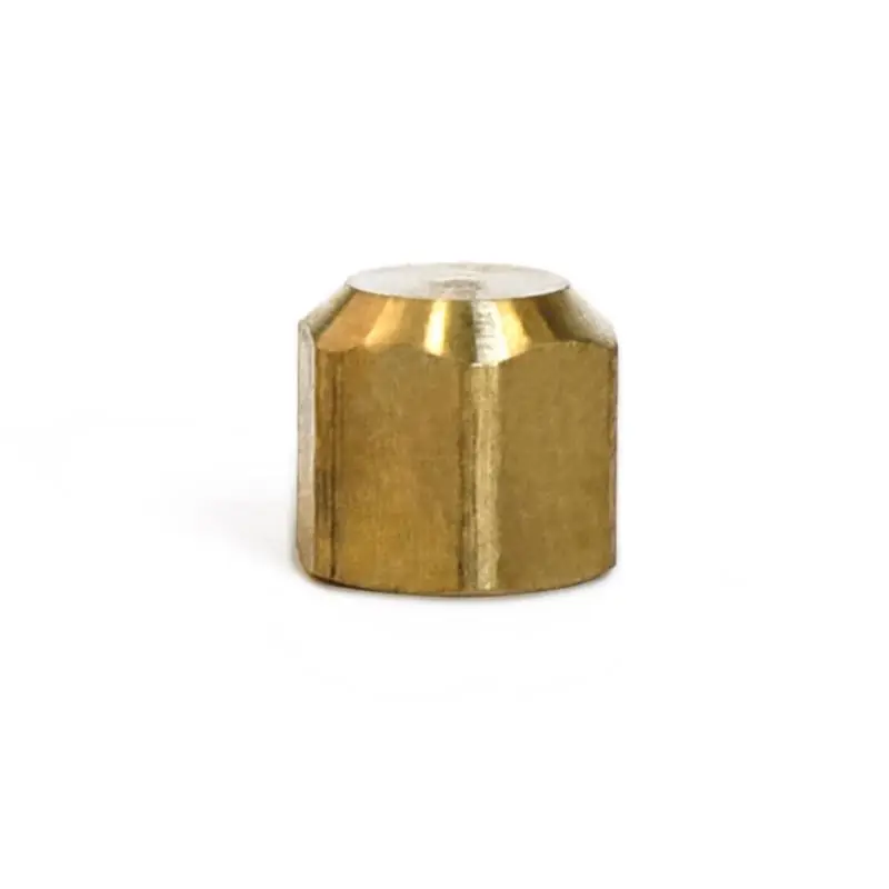 1/4 Inch Flare Brass Cap For Plumbing - Maximum Pressure 1000 Psi