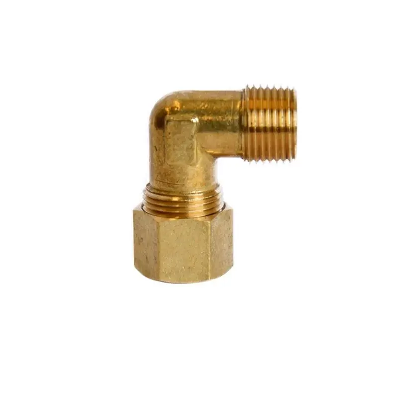 1/2 In. Compression X 3/8 In. D Mpt Brass 90 Degree Elbow Fitting