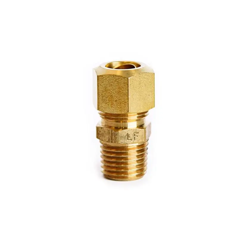 3/8 In. Compression X 1/4 In. D Male Brass Connector - Durable Plumbing Solution