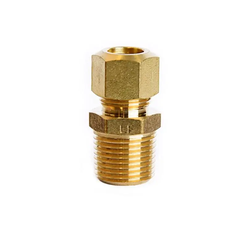 3/8 In. Compression X 3/8 In. D Male Brass Connector For Plumbing Applications