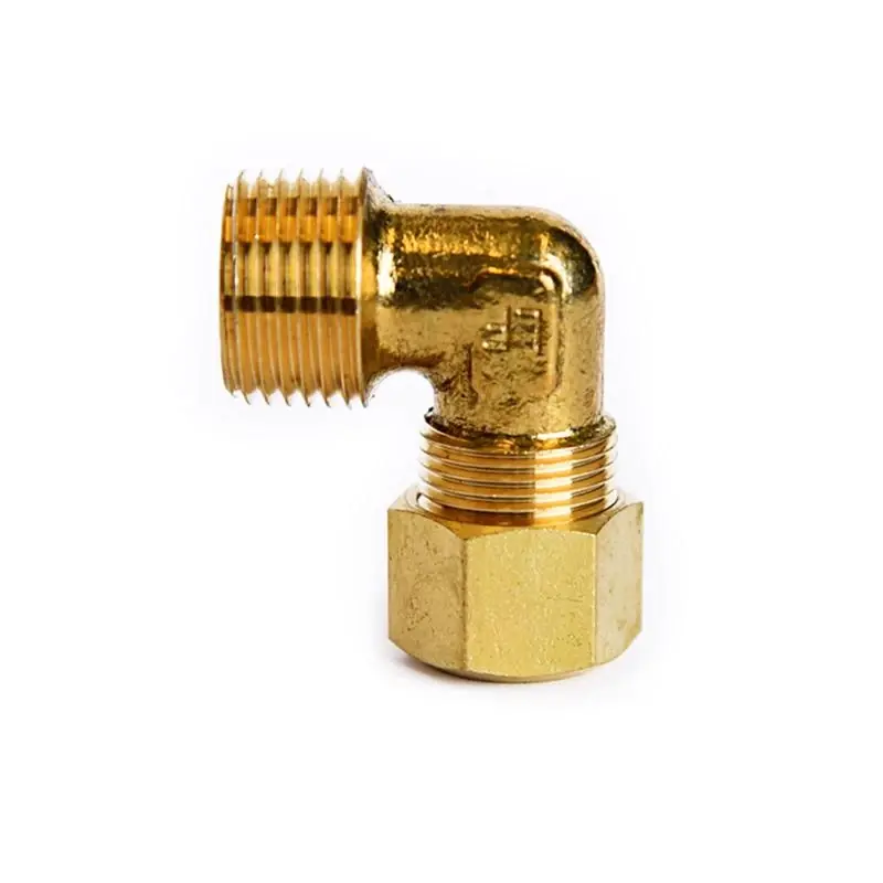 3/8 In. Compression X 3/8 In. D Mpt Brass 90 Degree Elbow Fitting