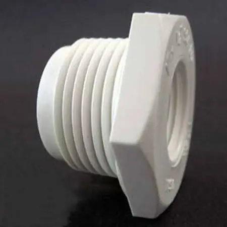 035705 Pipe Reducing Bushing, 1-1/4 X 1 In, Mpt X Fpt, Pvc, White