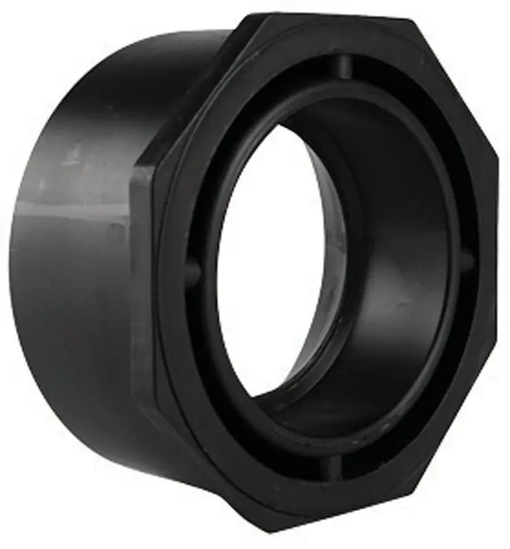 Abs/dwv Flush Bushing, Spigot X Hub, 3 X 1-1/2 In.