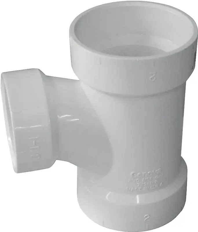 4 X 4 X 2 Inch Pvc Dwv Sanitary Tee, Model 192134