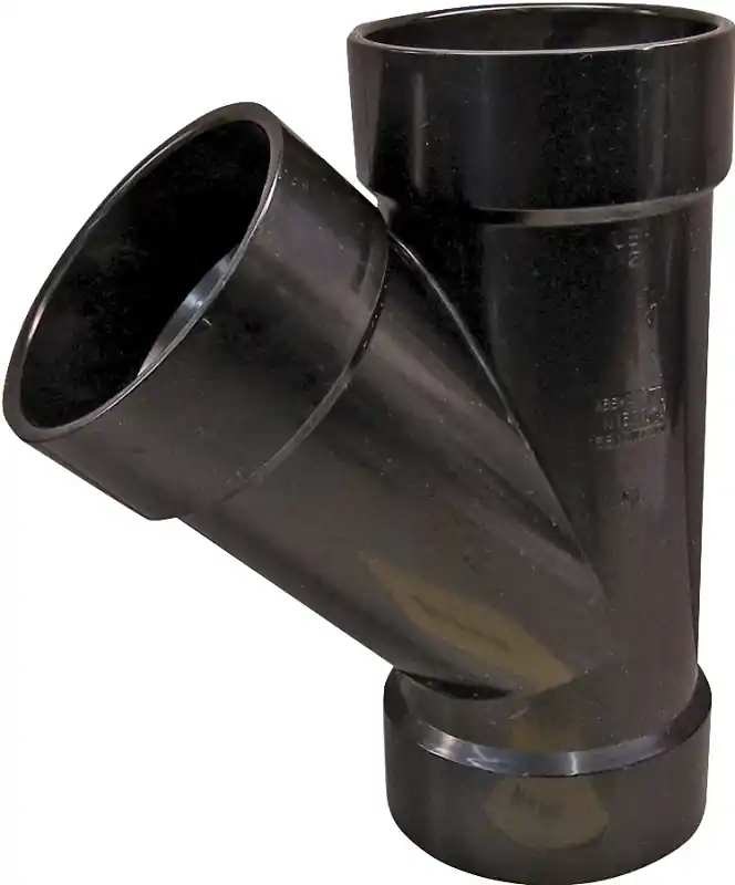 2 Inch Abs Wye Drain Waste Vent Pipe - Hub Connection, Model 102302lbc