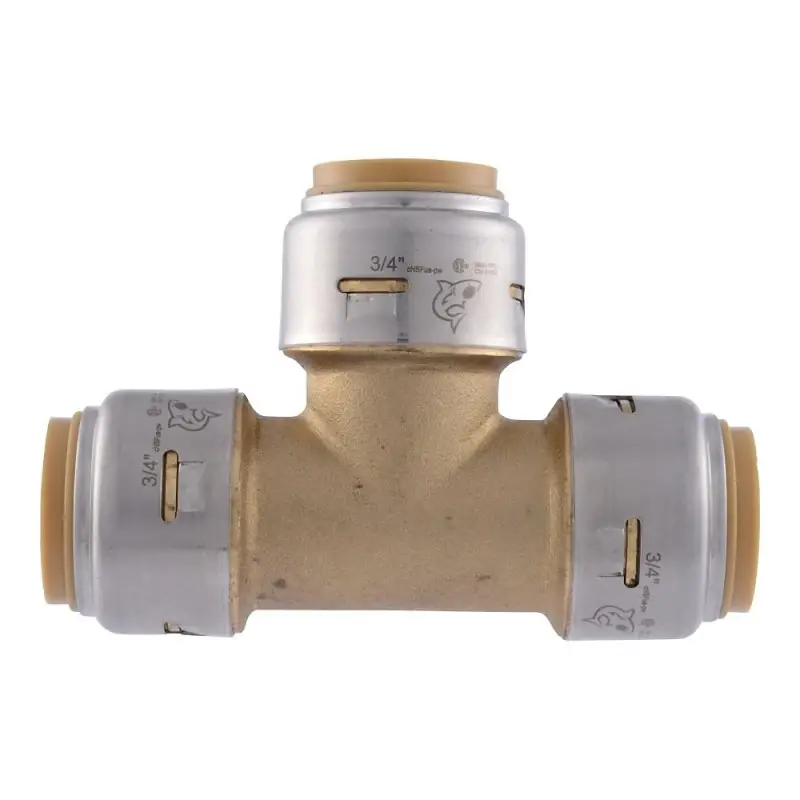 Push-fit Pipe Tee, Lead Free, 3/4 In.