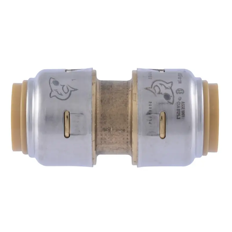 Push To Connect 1/2 In. Ptc X 1/2 In. D Ptc Brass Coupling