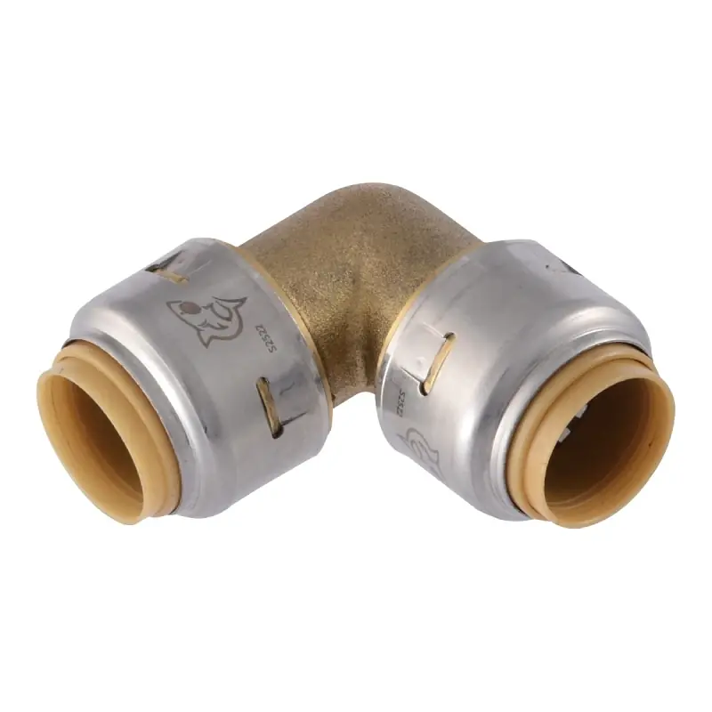 Push To Connect 1/2 In. Ptc X 1/2 In. D Ptc Brass 90 Degree Elbow