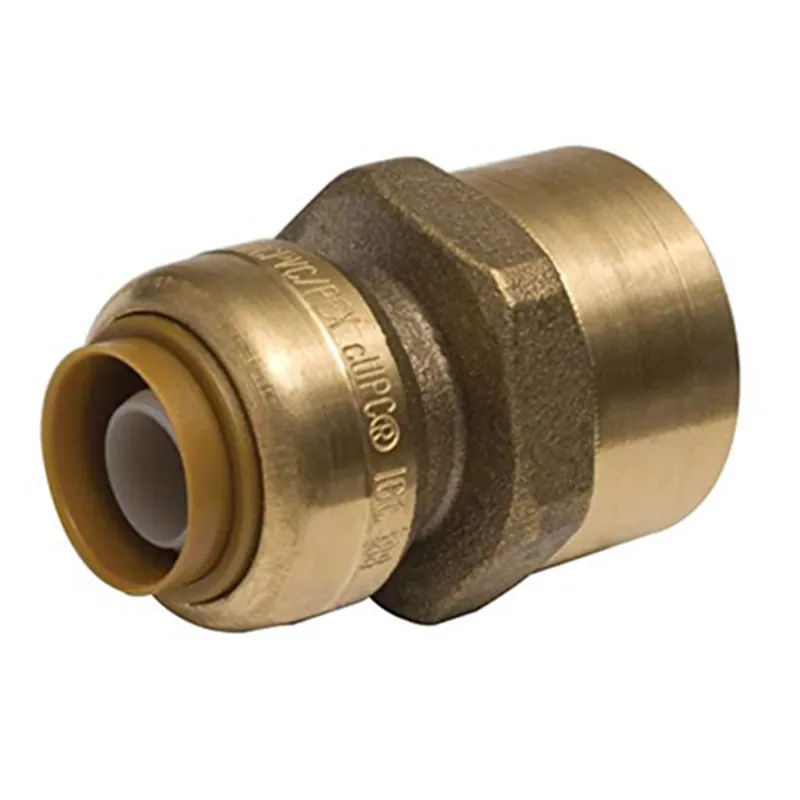 Push Fitting X Fnpt Adapter, 3/8 X 1/2 In.
