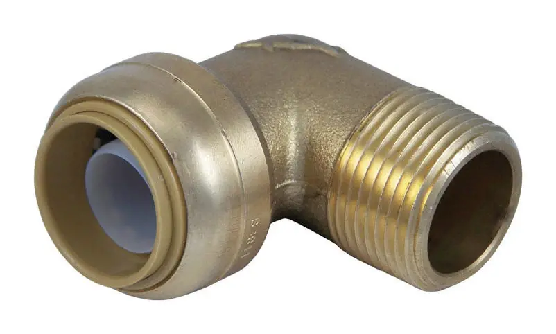 3/4‑in Brass Push‑to‑connect Elbow, Ptc To Mnpt