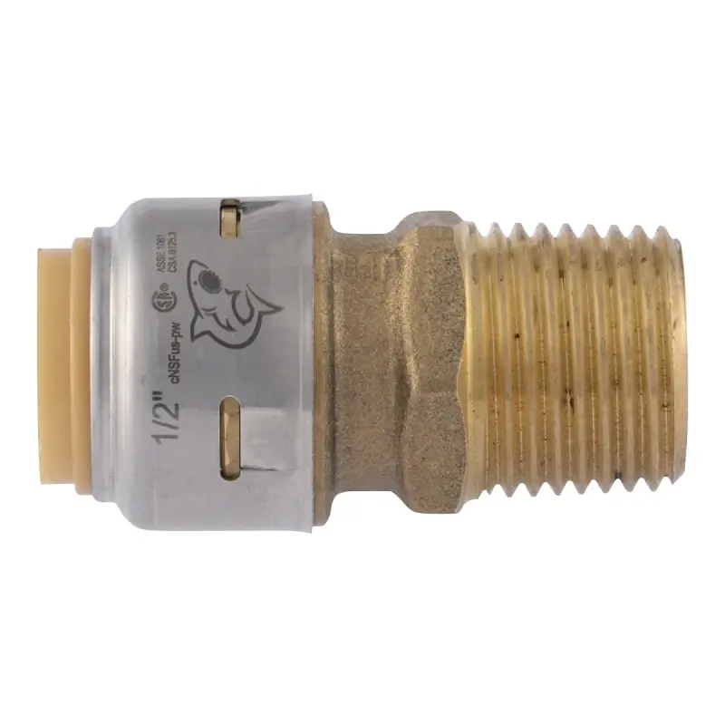 Push To Connect 1/2 In. Male X 1/2 In. D Male Brass Adapter
