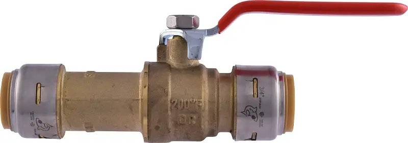 Slip Ball Valve, Lead-free, 3/4 In.