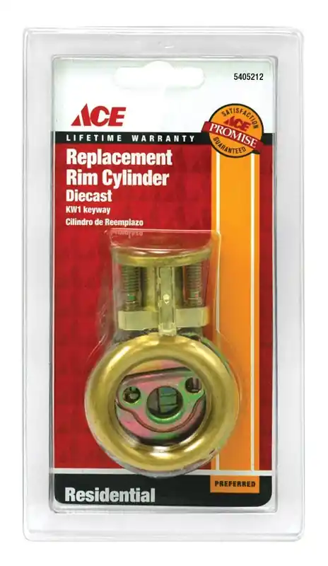 Kw1 Brass Rim Cylinder Keyed Differently For Garage Door Locks And Deadlocks