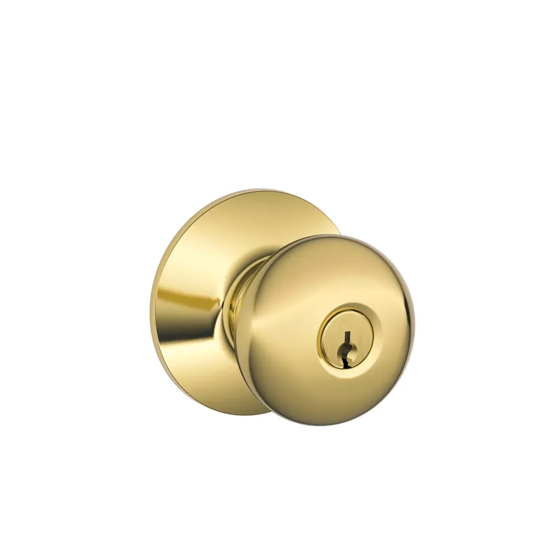 Bright Brass Plymouth Design Entry Lockset
