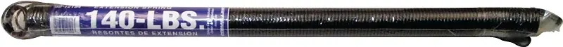 Sectional Garage Door Extension Spring With Safety Cable, Red Tip, 140 Lbs.