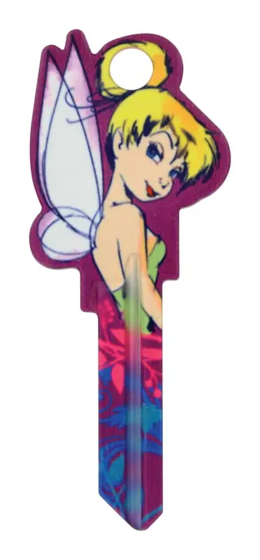 Disney Tinker Bell Universal Key Blank For House And Padlock - Single Sided
