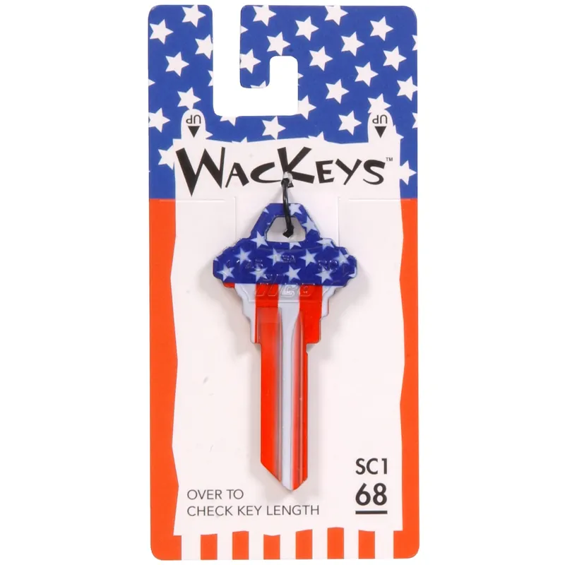 Wackey Flag House/office Universal Key Blank Single