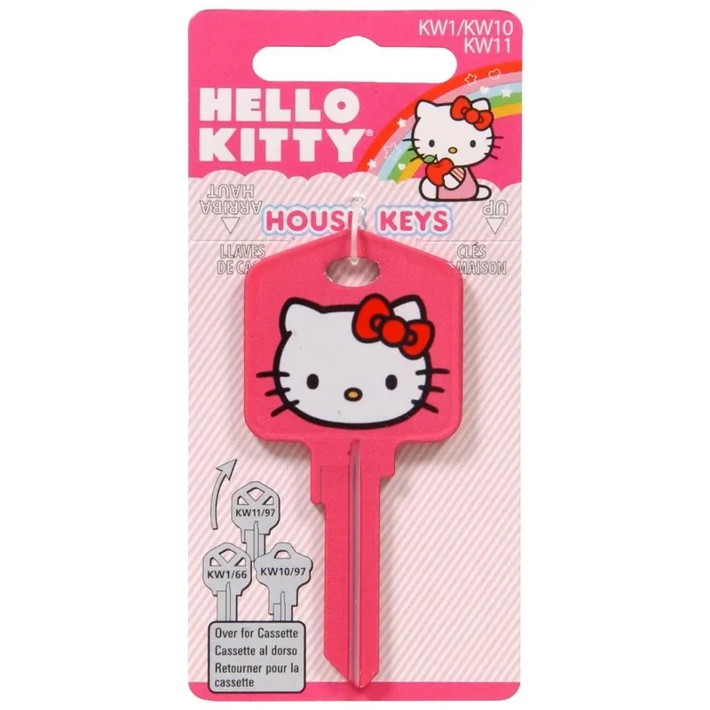 Hello Kitty House Key Blank 66/97 Kw1/kw10 Single Sided For Kwikset And Titan Locks