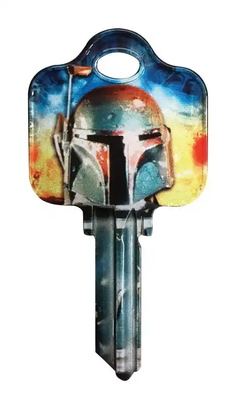 Star Wars Boba Fett House/padlock Key Blank 68 Single For Schlage Locks Multicolored