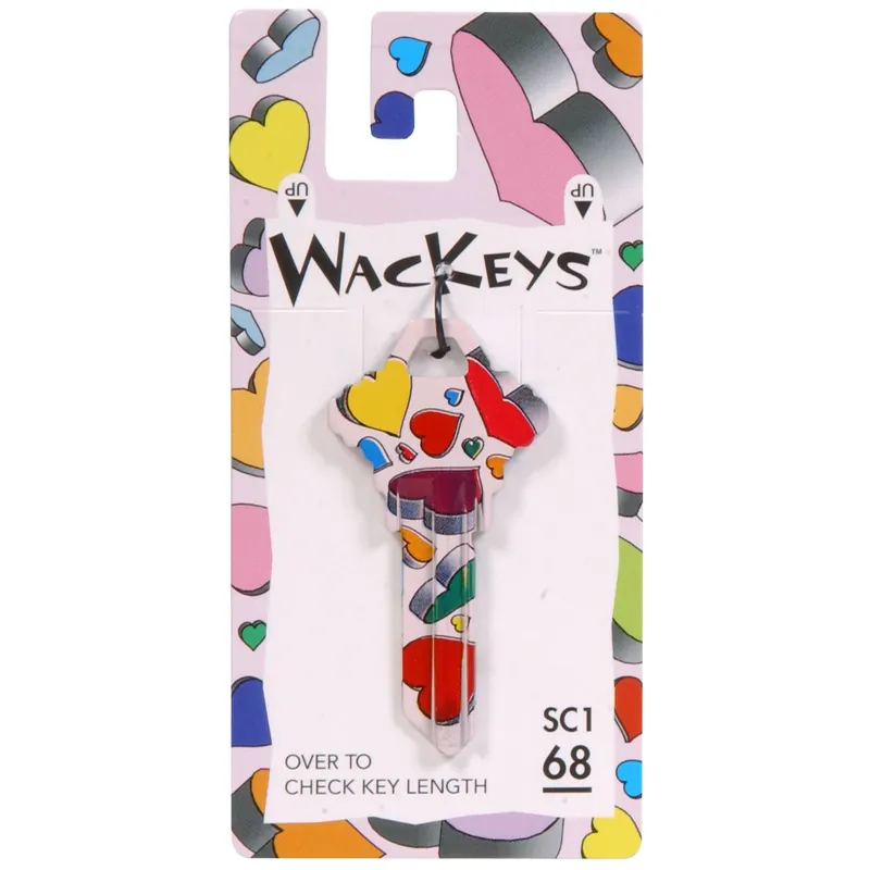 Wackey Hearts House/office Universal Key Blank Single