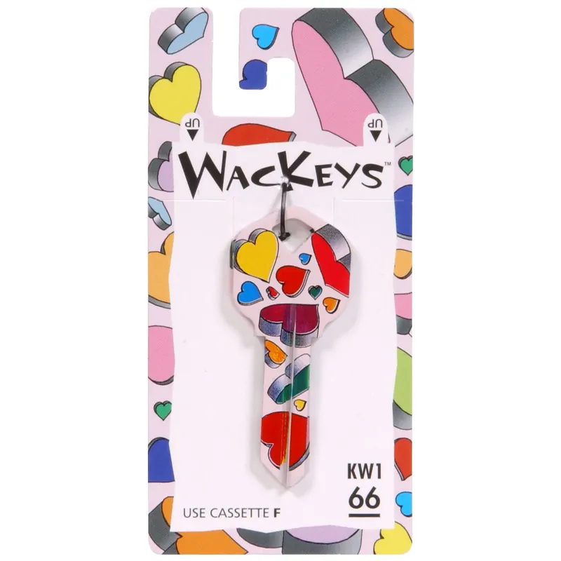 Wackey Hearts House/office Universal Key Blank Single