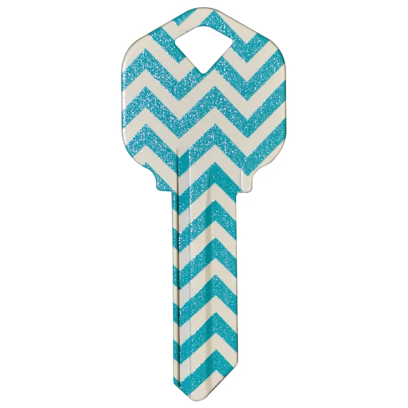 Wackey Teal Universal Key Blank For House/office - Single Sided