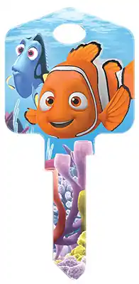 Disney Fishing House Key Blank 66/97 Double For Kwikset And Titan Locks Multicolored