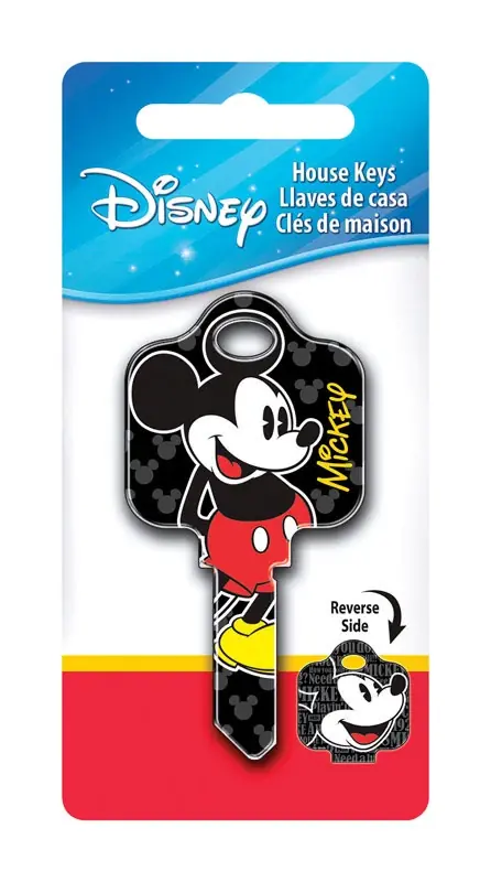 Disney Mickey Mouse - Signature House Key Blank 68 Single For Schlage Locks Multicolored