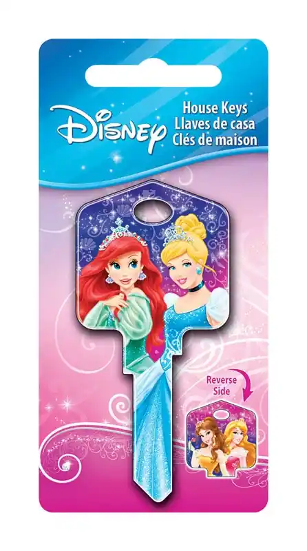 Disney Princesses House Key Blank 66/97 Single For Kwikset And Titan Locks Multicolored