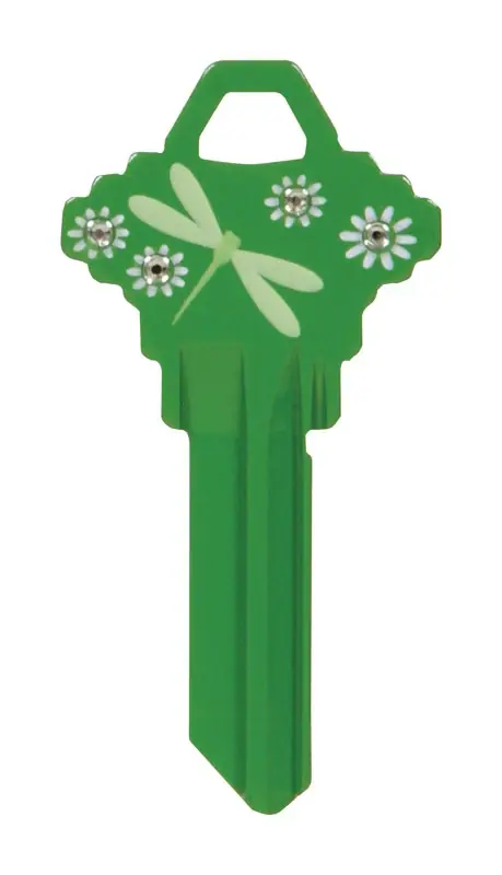 Diva Dragonfly House/office Universal Key Blank Single Green